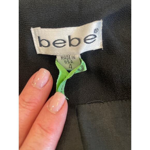 Vintage Bebe Women’s Double Breasted Jacket Black size 4. - Picture 6 of 14